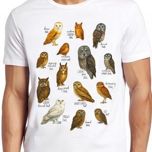 Owls Birds Nature Meme Gift Tee Gamer Cult Movie Music Funny T Shirt 2703