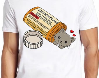 Kitty Antidepressant Kitten Pet Cat Love Funny Slogan Joke Meme Gift Tee Style Unisex Gamer Cult Movie Music T Shirt 2573