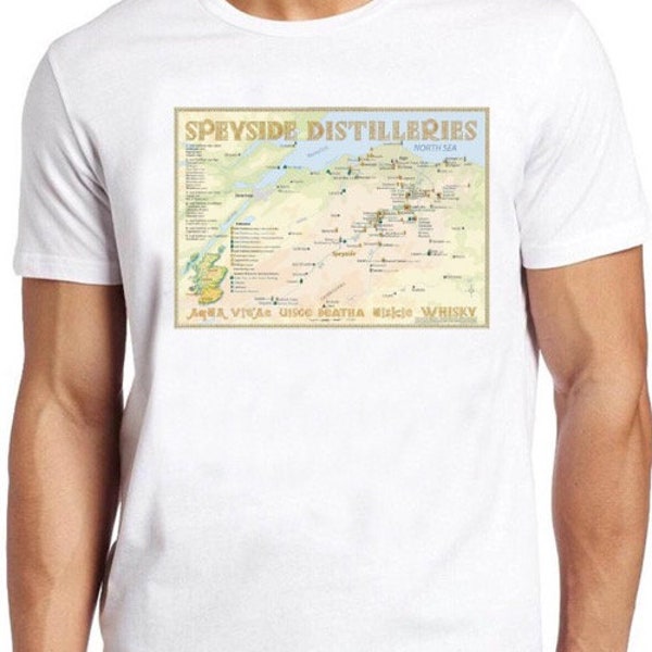 Scotch T-Shirt Whisky Schnaps Schottland Speyside Region Brennereien Cool Tee 120