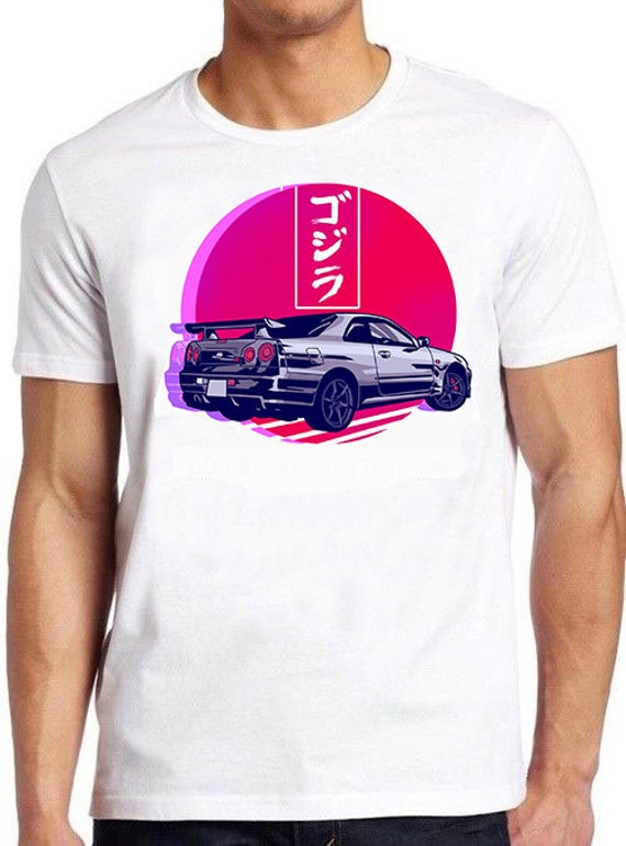 Nissan Skyline GTR R34 Gojira Sunset Cool Gift Tee T Shirt 530 - Etsy Norway