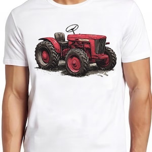 Camiseta de tractor rojo desgastado de granja, divertida, meme, película de culto, regalo, 2326