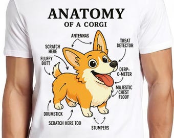 L'Anatomia Di Un Corgi Donna T-Shirt A Taglio Ampio