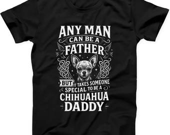Chihuahua Daddy Father's Day Father Dog Animal Special Funny Music Black Gift Tee T Shirt 443