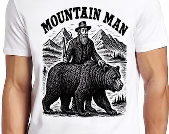 Mountain Man Country Music Western Moonshine Travel Hiking Camping Weird Humorous Hilarious Witty Funny Gift Tee T Shirt 2620