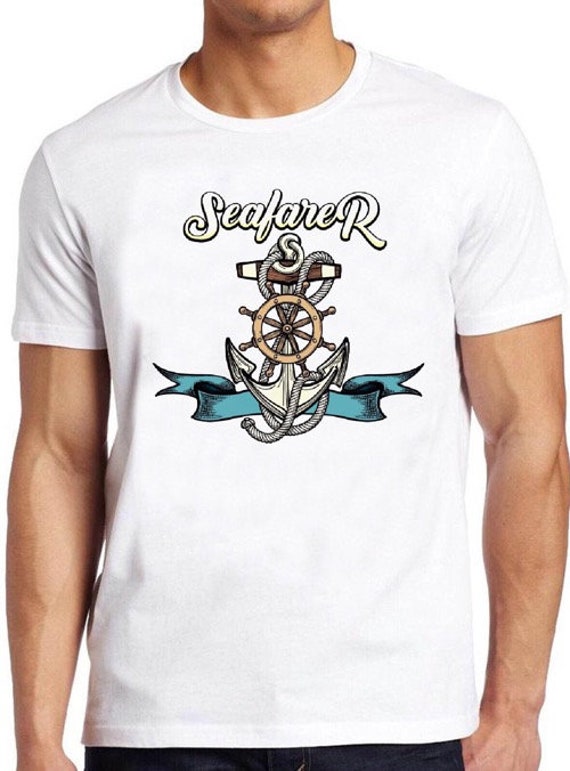 Seafarer T Shirt Logo Navy Sailing Scuba Anchor Vintage Cool - Etsy