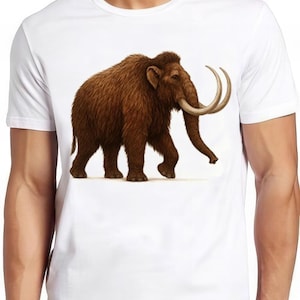 Big Woolly Mammoth T Shirt Elephant Dinosaur Cute Animal Park Cool Gift Tee 2816