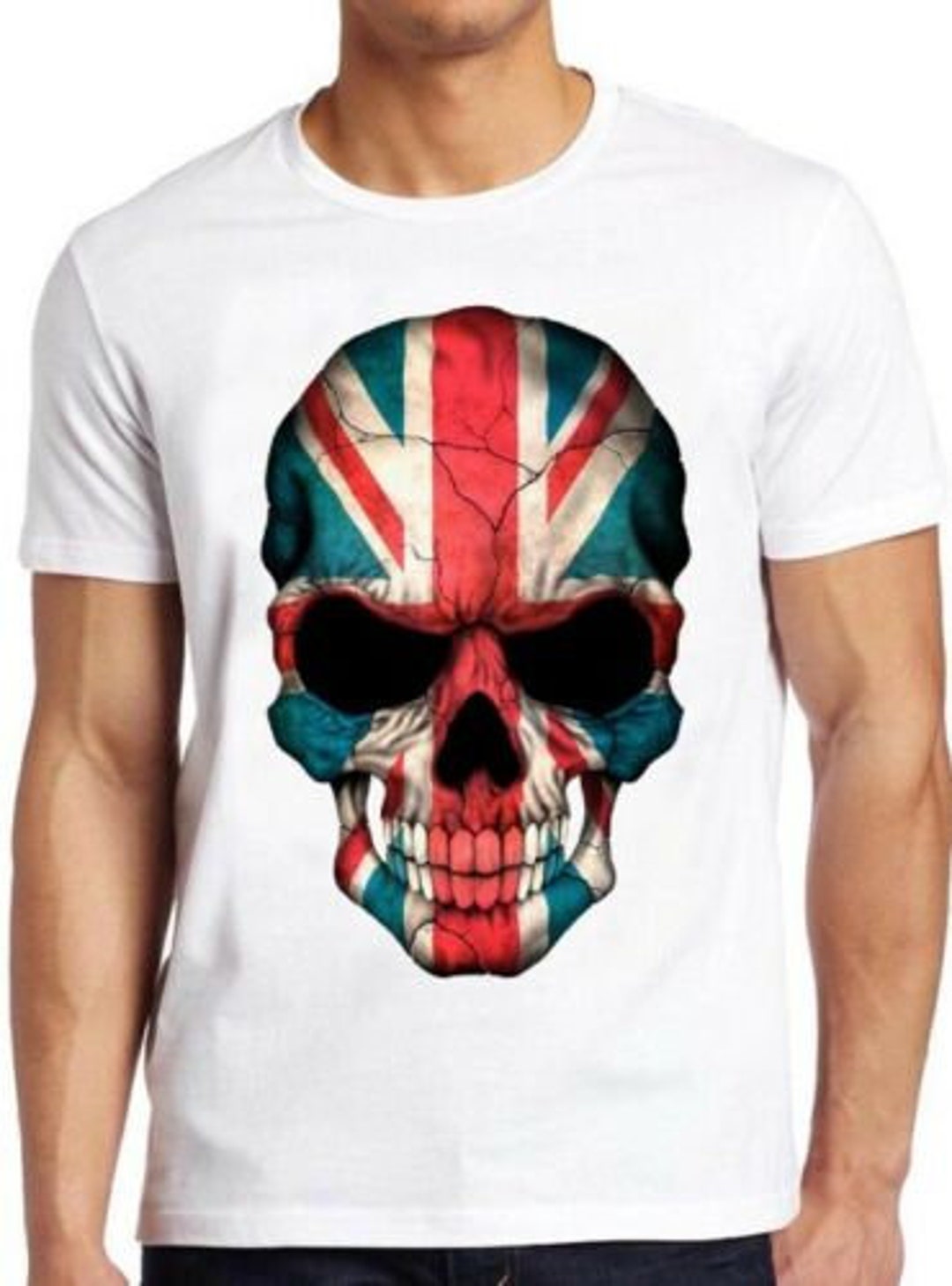 British Flag Skull T Shirt England UK Union Jack Queen Jubilee London ...