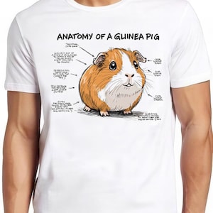 Anatomy Of A Guinea Pig T Shirt Funny Men Women Retro  Cool Gift Tee 2449