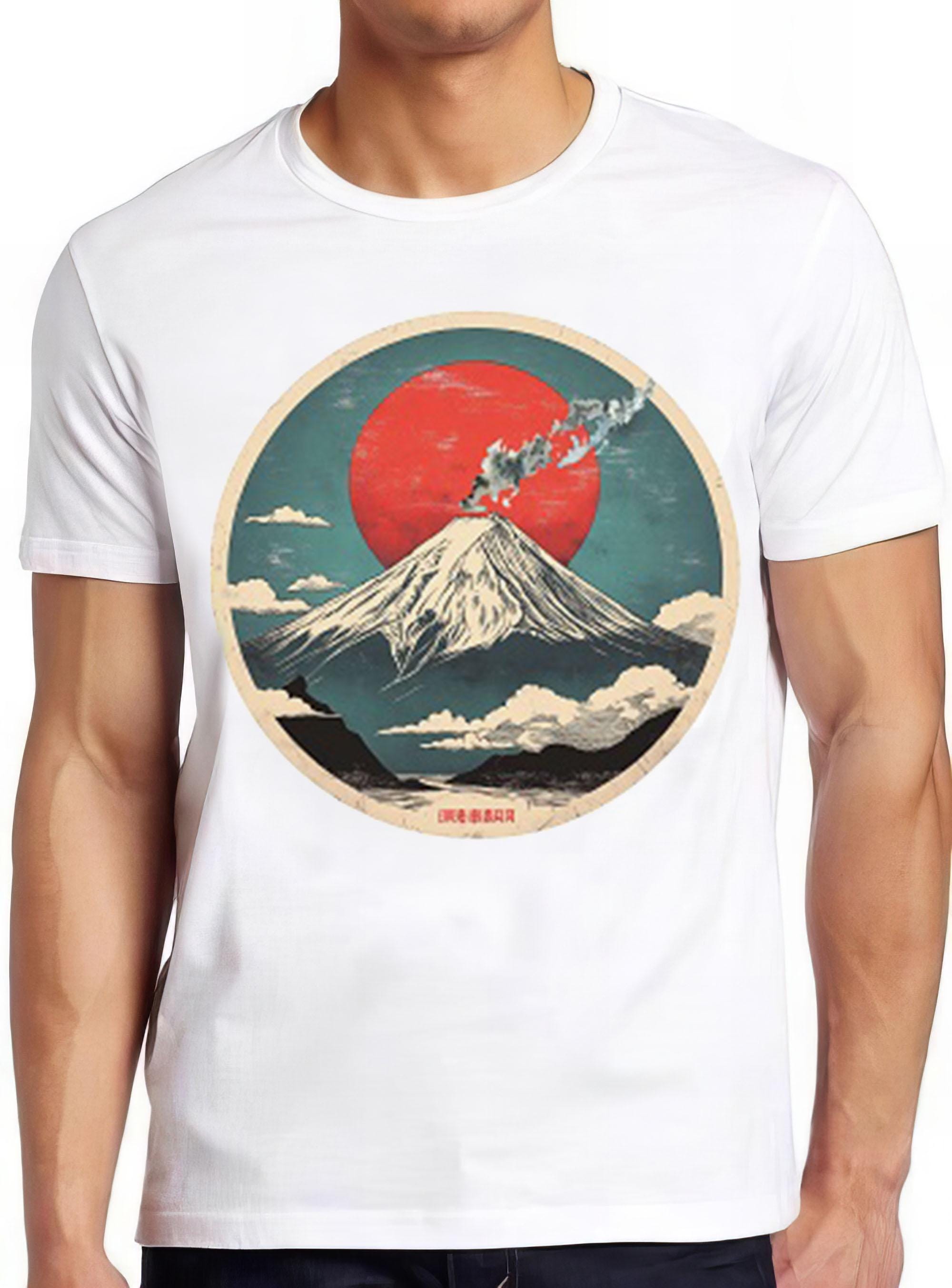 Fuji T Shirt Fuji-san Mount Japan Iconic Volcano Tokyo Cool Gift