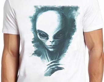 Alien UFO Weird Cryptozoology Cryptid  Random Stoner Roswell Meme Gift Tee Gamer Cult Movie Music  T Shirt 2400