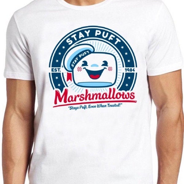 Stay Puft T Shirt Ghostbusters 80s Cult Film Marshmellow Cool Gift Tee 351