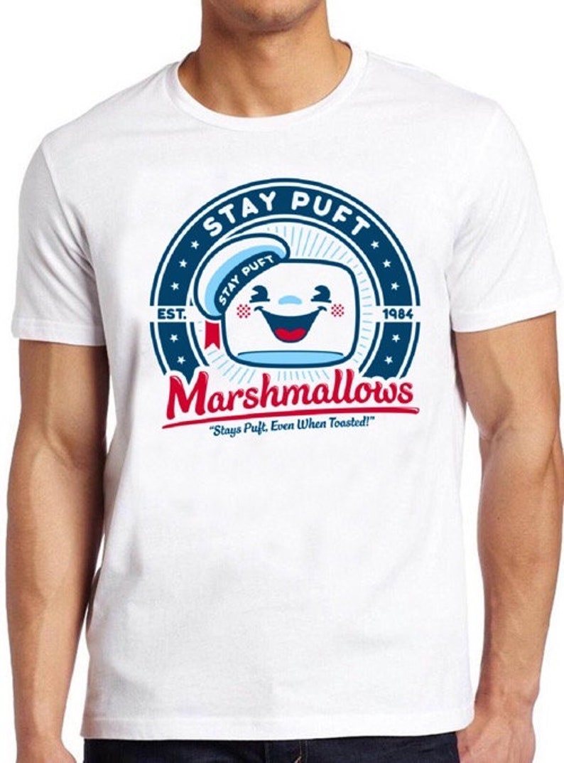 Stay Puft T Shirt Ghostbusters 80s Cult Film Marshmellow Cool Gift Tee 351 