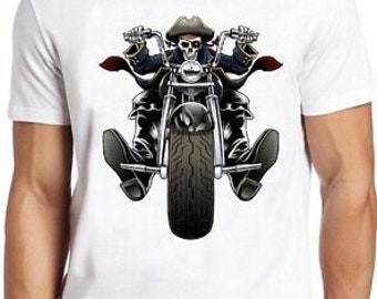 Herren T-Shirt Skull Born To Ride Free Biker Motorrad Braunschweig Herren T-Shirt Skull Born To Ride Free Biker Motorrad Braunschweig