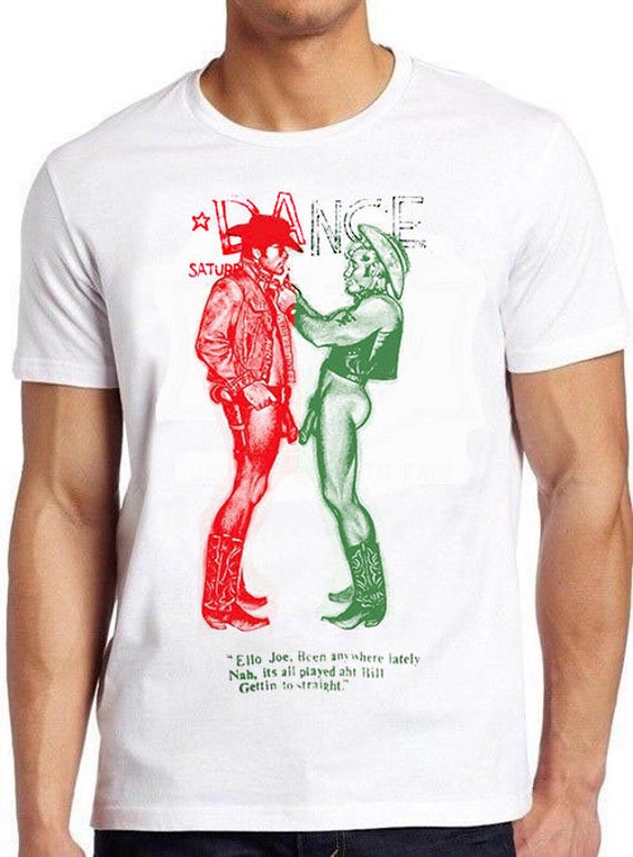 Nude Naked Cowboys T Shirt Punk Rock Gay Pride LGBT London Sid Vicious Soho  Cool Gift Tee 119