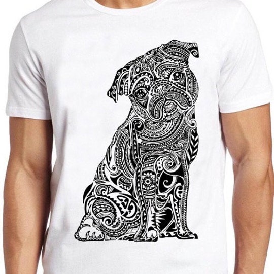 Disover Ethnic Pug T Shirt Mandala Cute Dog Animal Funny Cool Gift Tee