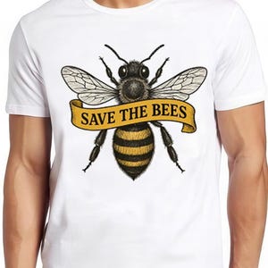 Speichern Sie die Bienen Haustier Tier Natur Wächter Liebhaber Witz Lustig Retro Herren Damen Unisex Cartoon Anime Top Geschenk Tee T-Shirt 2685