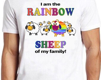 Rainbow Sheep Of The Family T Shirt Lgbt Gay Pride Lesbian Soho Cool Tee 219