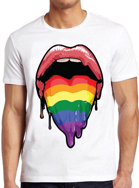 Funny Lgbt Shirt-Rainbow Color Pride Lips T-Shirt Funny Lgbt Shirt-Rainbow Color Pride Lips T-Shirt