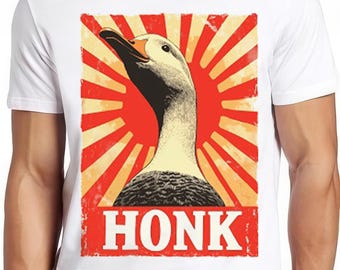 Honk Goose Duck Animal Funny Meme Gift Tee Gamer Cult Movie Music  T Shirt 2273