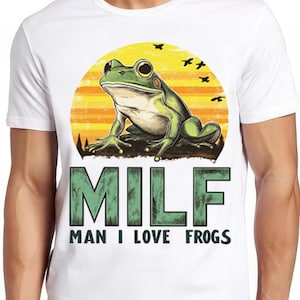 Frog Man I Love Frogs Animal Nature Funny Meme Gift Tee Gamer Cult T Shirt 2496