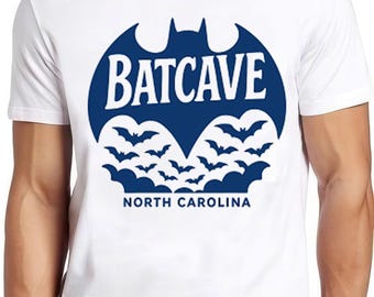 Bat Cave North Carolina Super Hero Travel Souvenir Destination Meme Top Cool Gift Tee T Shirt 2600