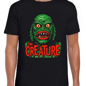 Creature From The Black Lagoon Inspired Parody Retro Cool Funny Gift Tee Black T Shirt 478