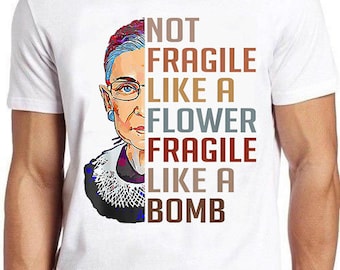 BG Not Fragile Like A Flower Bomb Feminist Girl Power Meme Gift Funny Tee  Style Unisex Gamer Cult Movie Music T Shirt 993 - Etsy