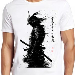 Japanese Samurai Warrior Manga Anime Meme Funny Gift Tee T Shirt 2425