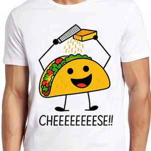 Taco Cheese Grater T Shirt Funny Graphic Design Cool Gift Tee 2668