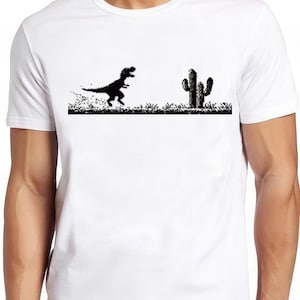 Trex Dinosaur Cactus Offline Hilarious Witty Humor Funny Meme Gift Tee Gamer Cult Movie Music  T Shirt 2397