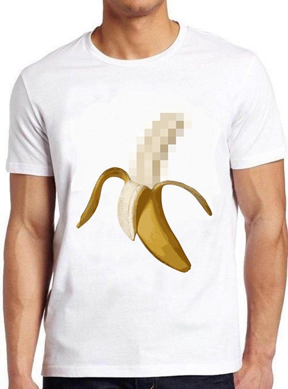 Schmutzige zensierte geschalte Banane Unisex Erwachsene Manner Frauen Geschenk Coole Musik Mode Top Retro T Shirt 944