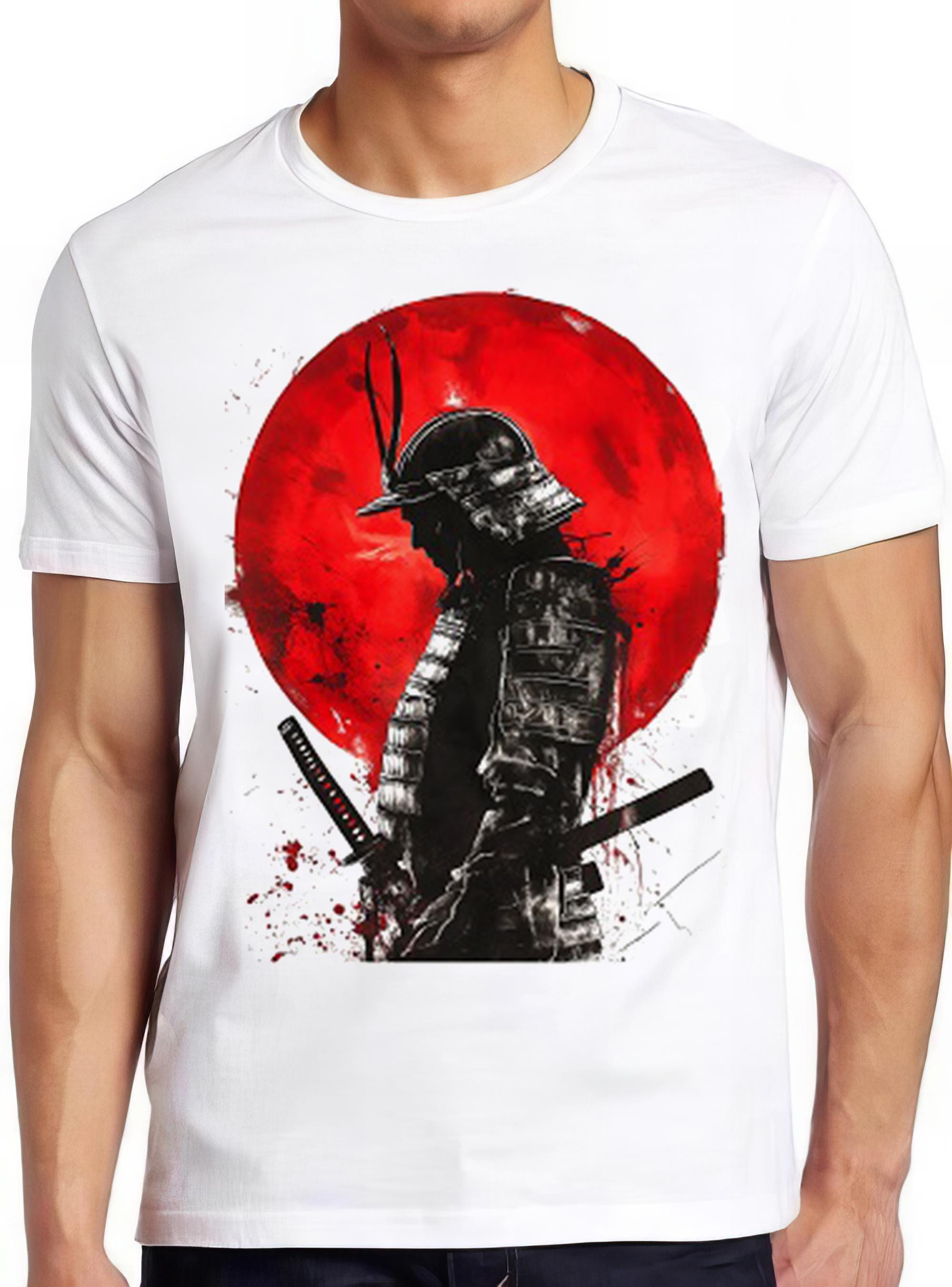 サムライ戦士Tシャツ スパルタアートグラフィックデザインクール