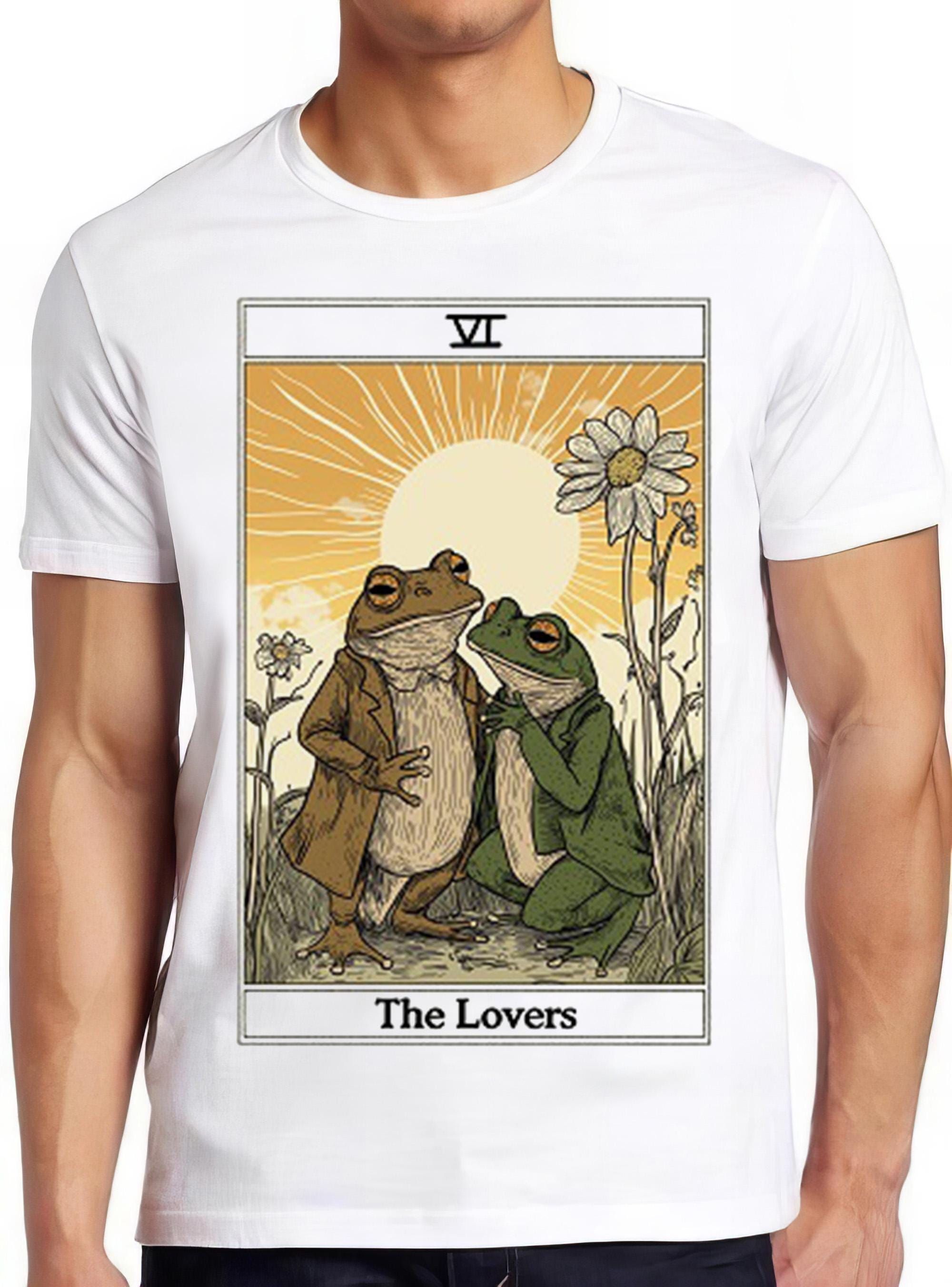 Frog & Toad The Lovers Tarot Card Funny Meme Cool Cult Gift Tee T Shirt 2445