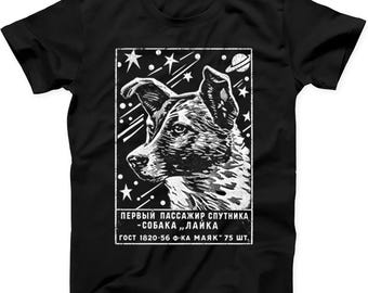 Laika The Space Dog CCCP Russia Soviet 1957 T Shirt Sweatshirt Hoodie C874