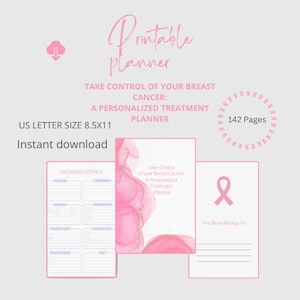 Breast Cancer Treatment Planner: Chemo & Radiation Tracker, Printable Journal