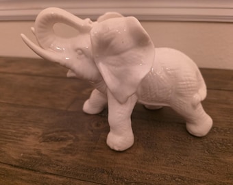 Vintage Collectible White Elphant Figurine