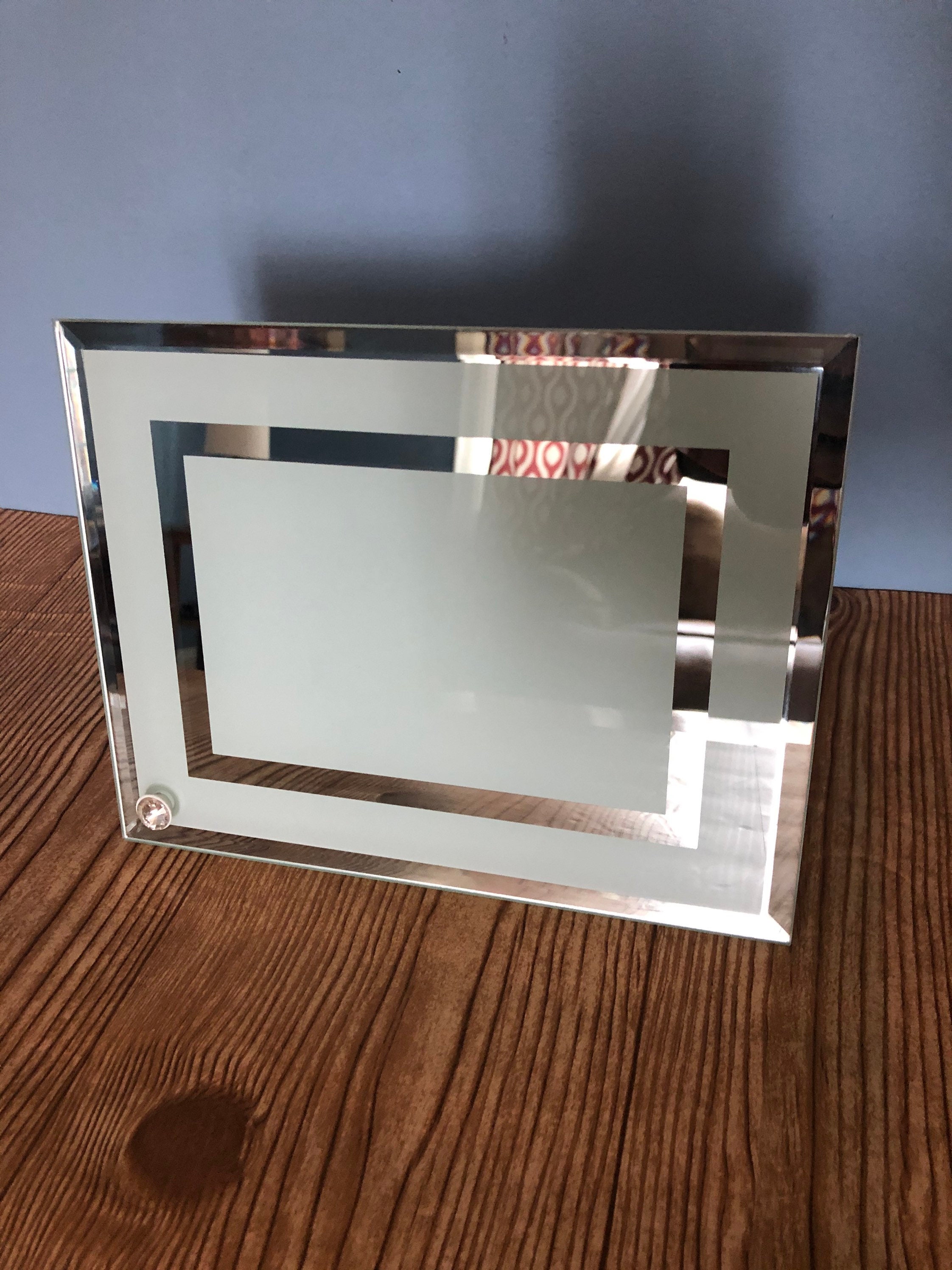 Mirrored Glass Photo Frame Glass Frame Photo Frame Etsy