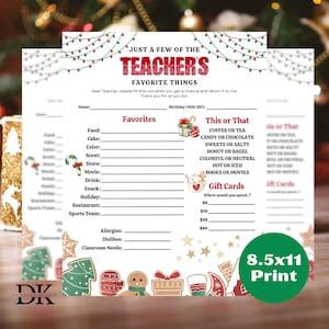 Teacher’s Wishlist Printable PDF | Instant Download | Perfect for Parent-Teacher Gifts & Classroom Needs