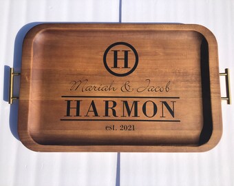 Personalized Wooden Serving Tray