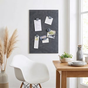 High-quality slate magnetic board including stone magnet and chalk image 1