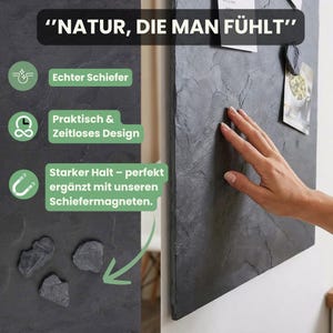 High-quality slate magnetic board including stone magnet and chalk image 3