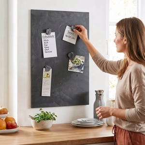 High-quality slate magnetic board including stone magnet and chalk image 4