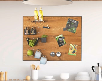 Pegboard, wooden perforated wall - magnetic