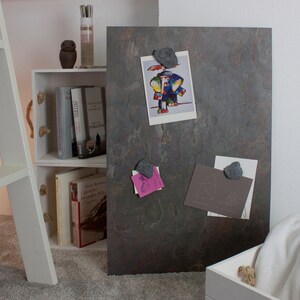 high-quality magnetic board incl. stone magnet and chalk Vulcano Stone