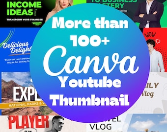 100+ Editable YouTube Thumbnail Canva Templates | Instant Download, Boost Click‑Through, Pro Designs, Customizable, SEO‑Friendly