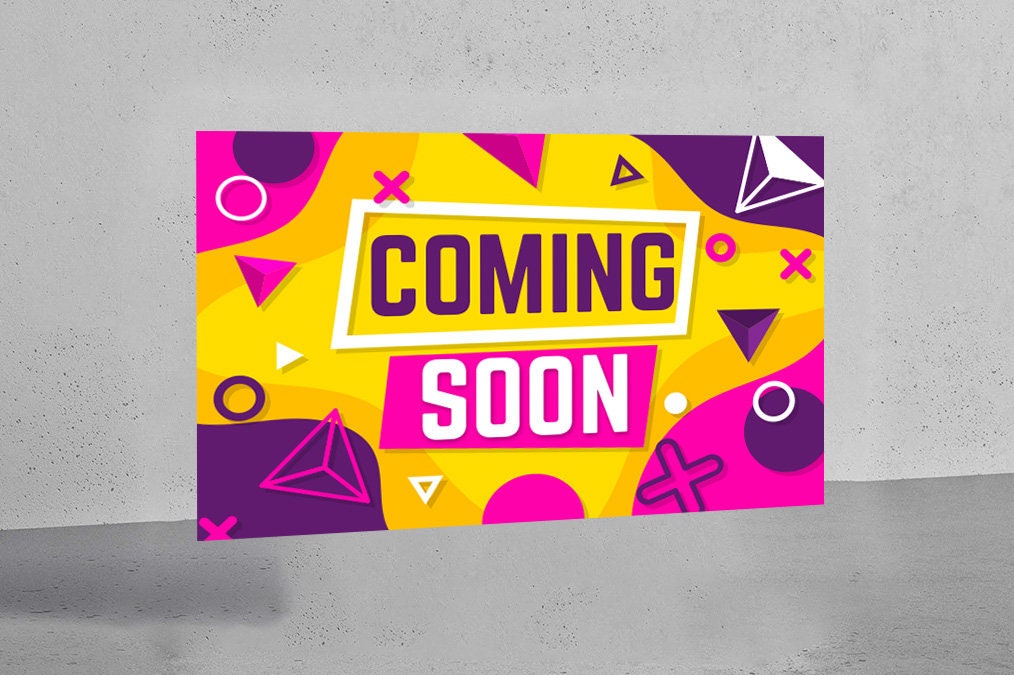 Coming Soon Banner Decal Coming Soon Outdoor Indoor Banner | Etsy