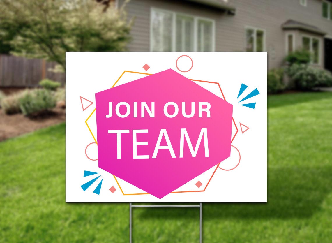 Jetzt Einstellung Rasen Schild Yard Schild JOIN US | Etsy