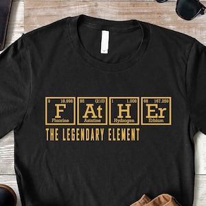 Periodic Table Father Shirt, Science Dad Shirt, Father Element TShirt, Chemist Dad T-Shirt, Father&#39;s Day Gift, Periodic Table Elements Tee