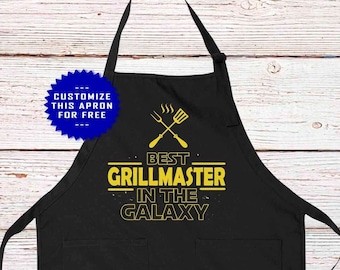 Best Griller In The Galaxy BBQ Apron, Birthday Apron, Gift for Husband, Gift for Dad, Christmas Gift, Funny BBQ Apron, Fathers Day