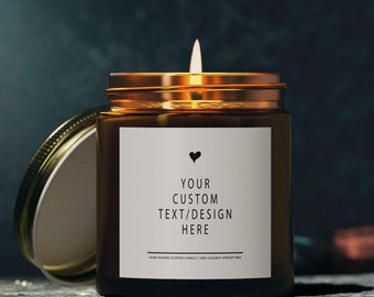 Personalized Scented Candle, Blank Candle, Private Label Candle, Custom Logo, Gift for Her, Funny Candle, Best Friend Gift, Wedding Candle